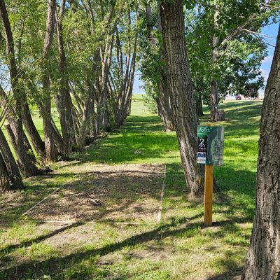 Hole 2 tee looking down tunnel