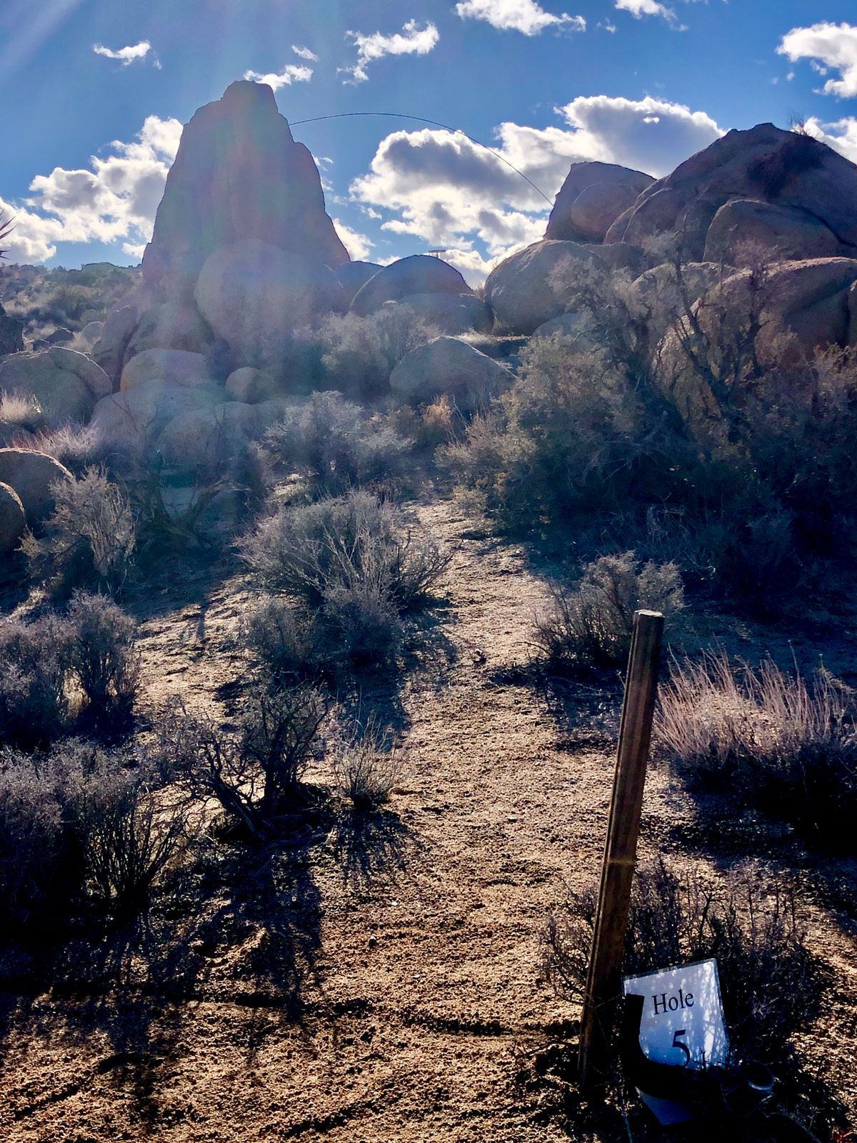 Hole 5  Triple Mando under the rock arch.