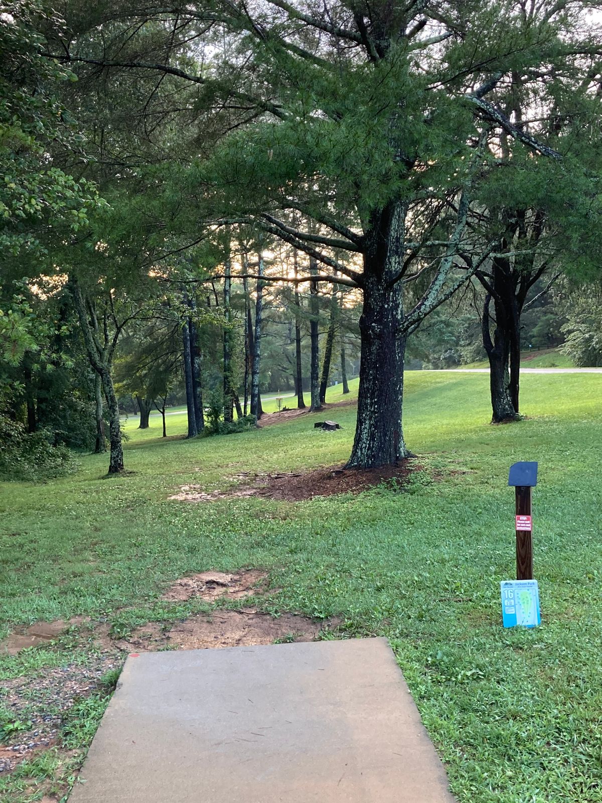 Hole 16, in the open
