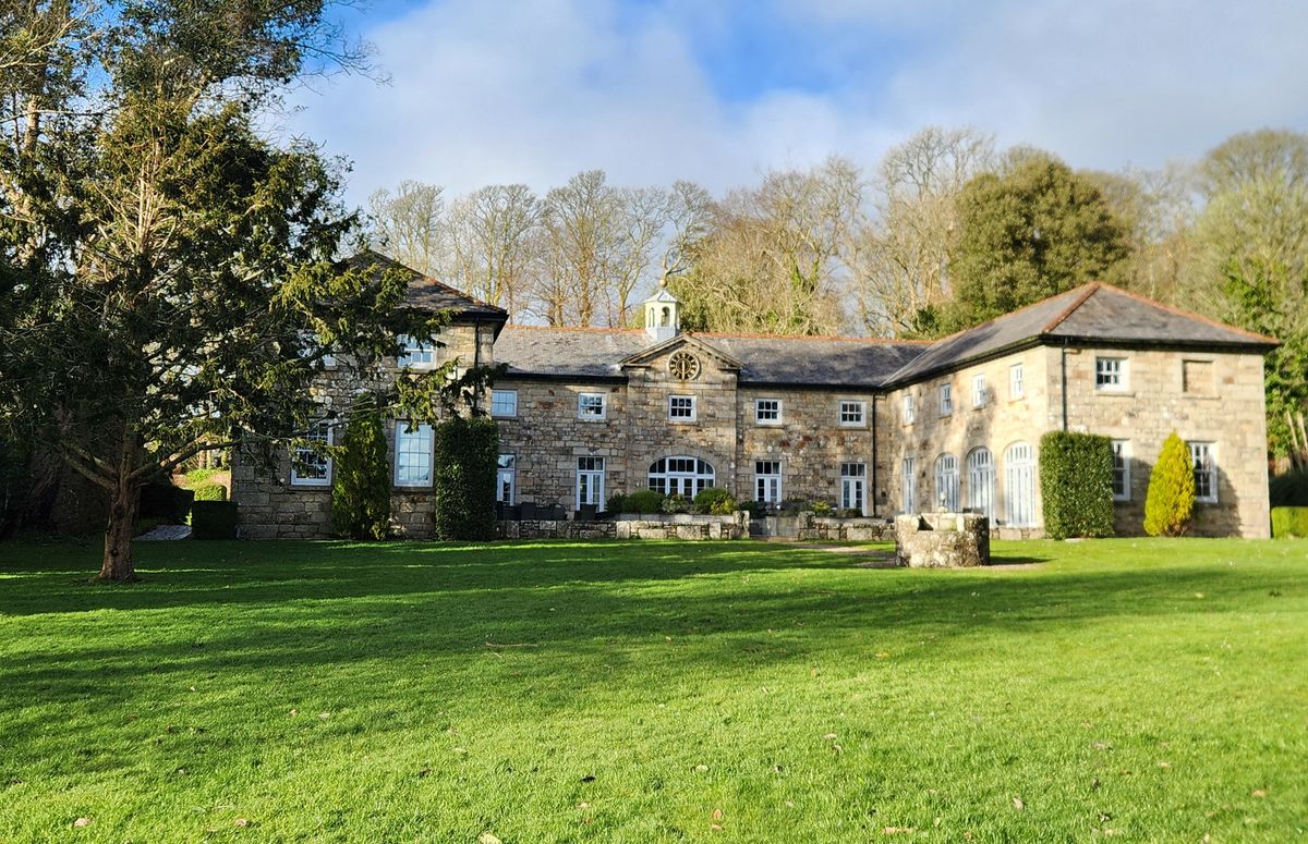 Coming through the tree gap on hole 1.
