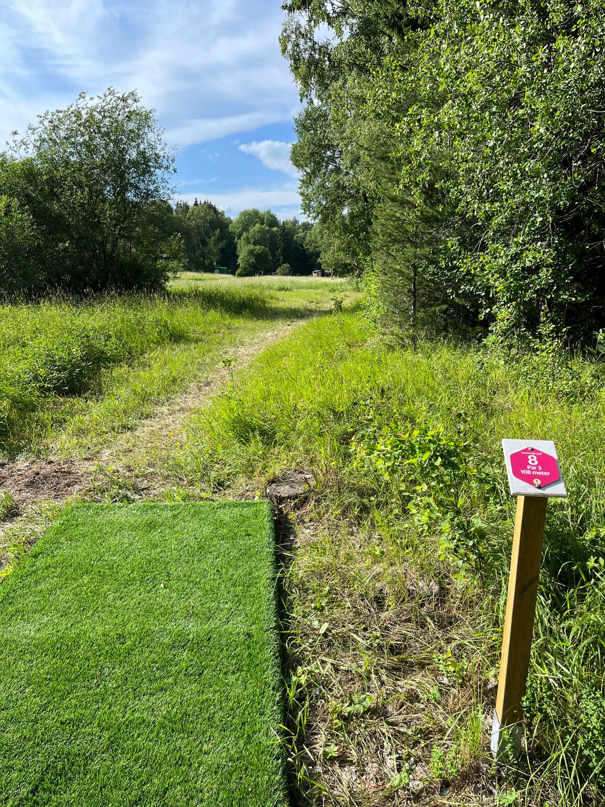 Hål 8, 108 meters, tricky par 3