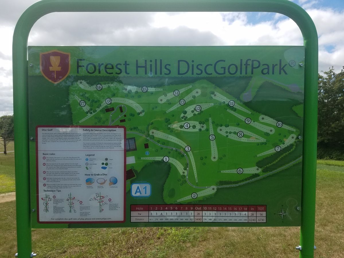 Course layout at first tee