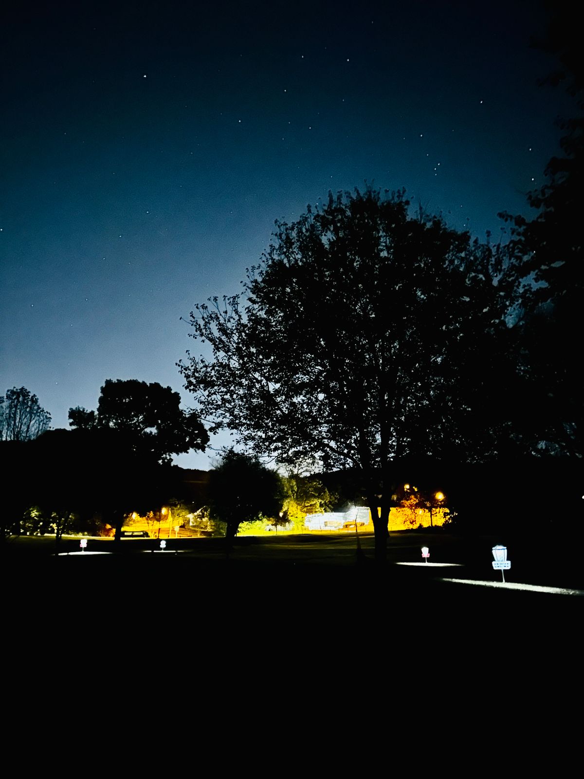 Holes 1 and 3 on Glow Night