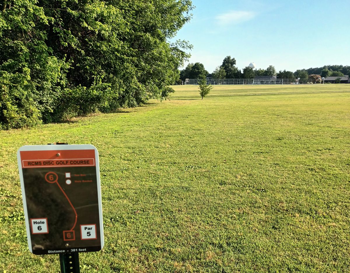 Hole 6. Longer left around trees