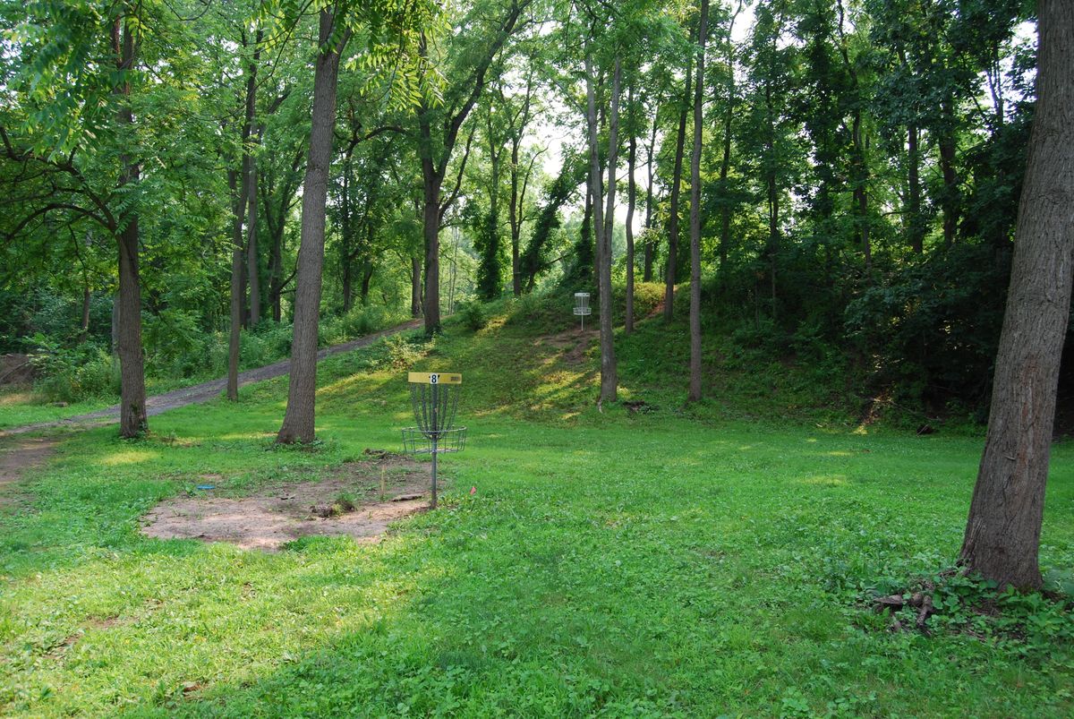 Hole 8 short position in relation to long pin position