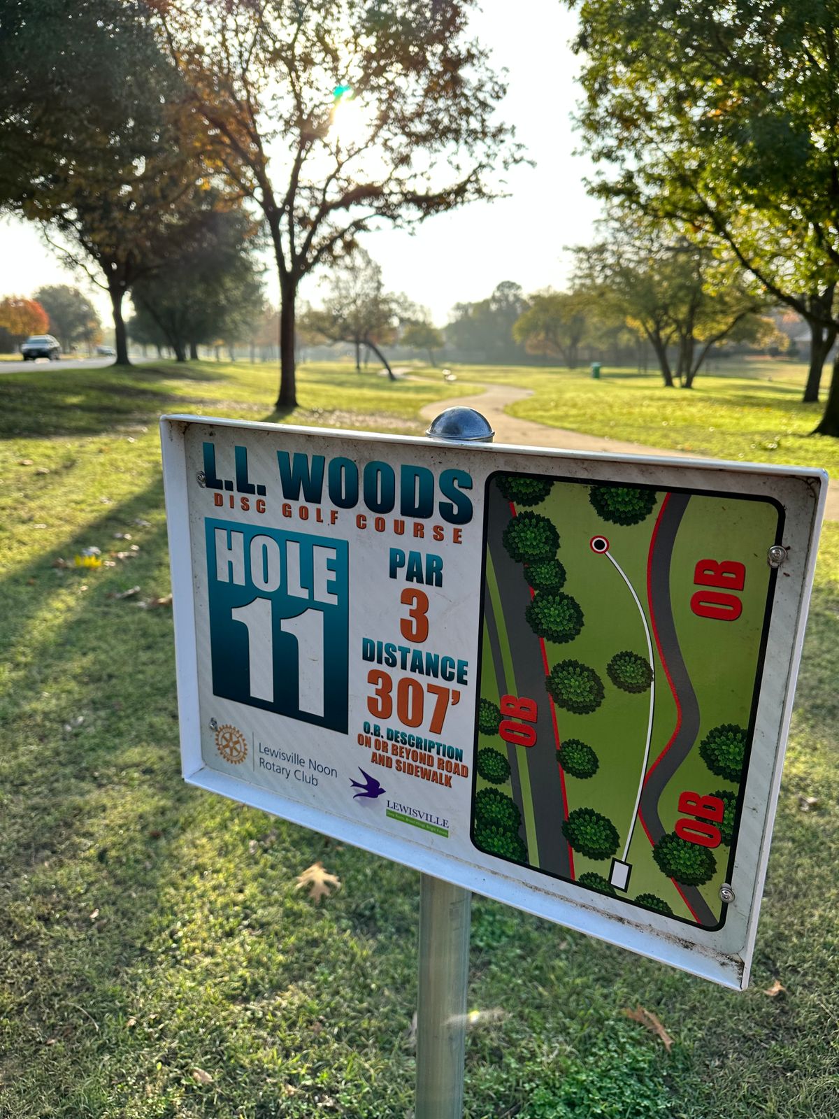 Hole 11 Tee Sign