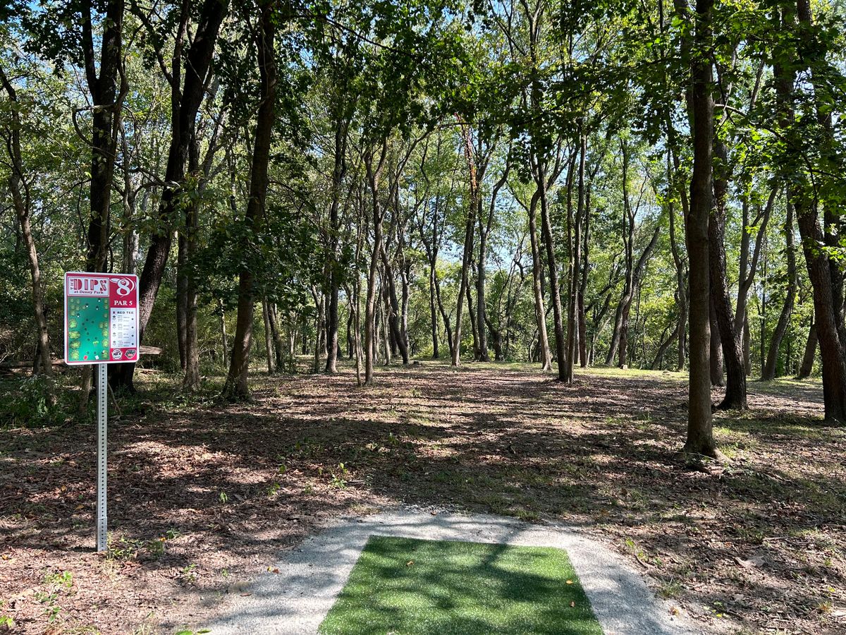 Hole 8 Red tee shot