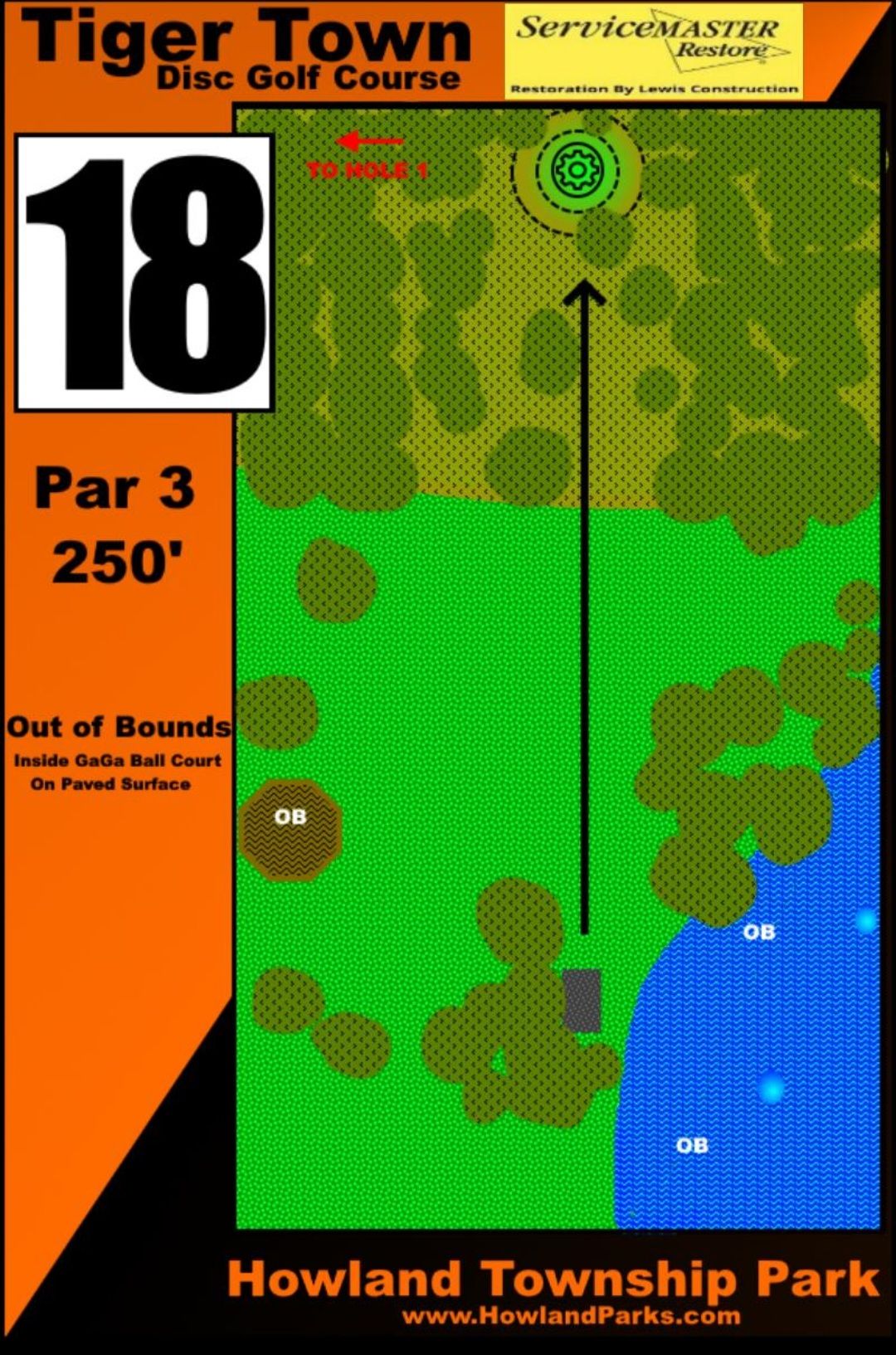 Hole 18 Tee Sign