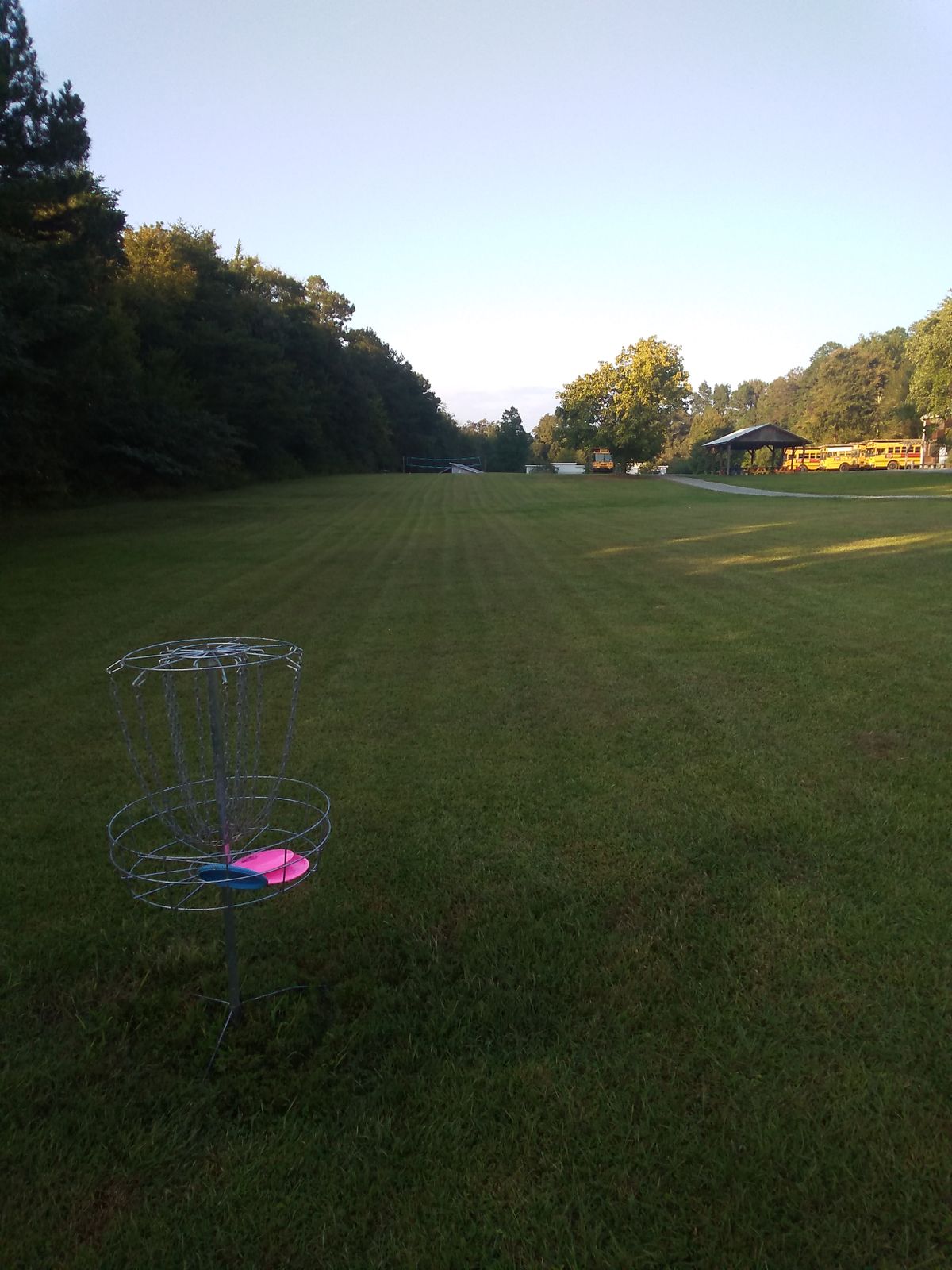 Hole 7 basket looking back at the teepad