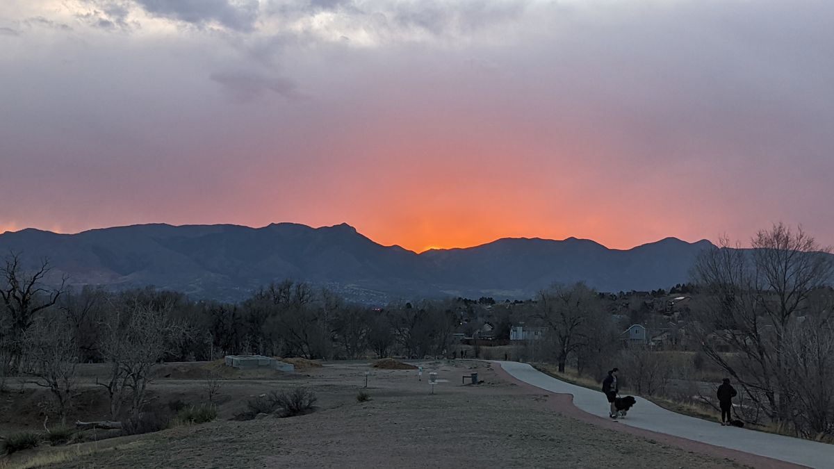 Tee box #4 right before sunset.