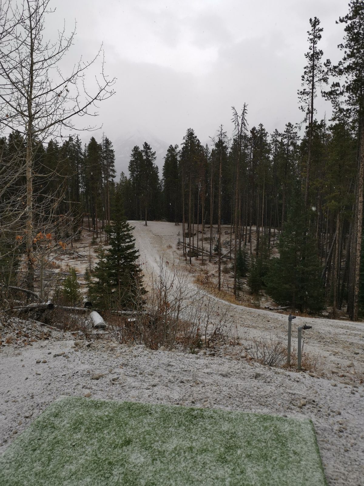 Hole 5 tee pad to new basket location on the ridge 40ft right of old location