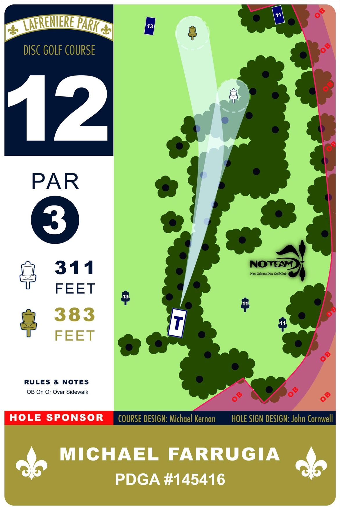 Hole 12 sign