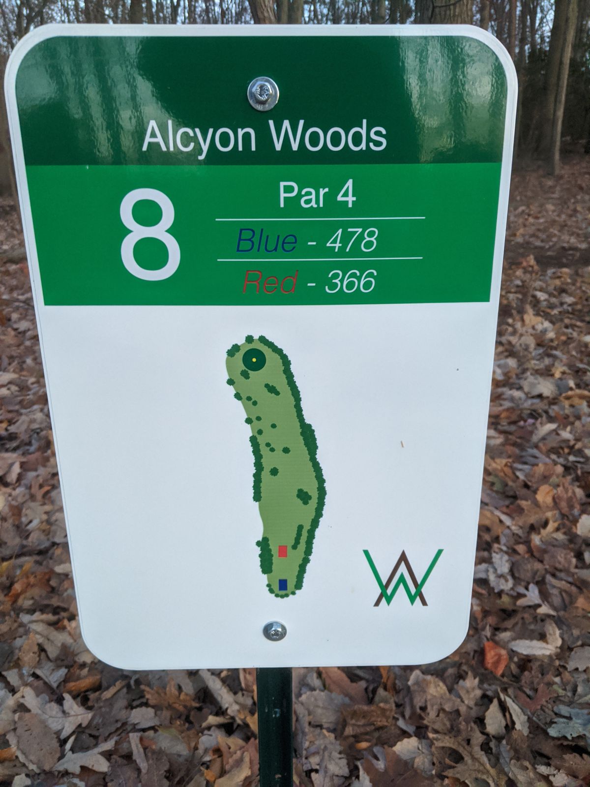 Hole 8 Tee Sign