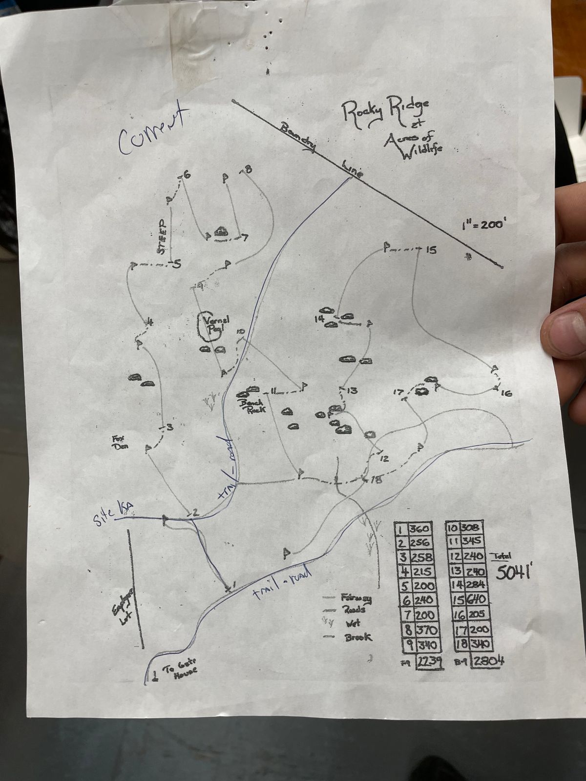 Map and hole 17