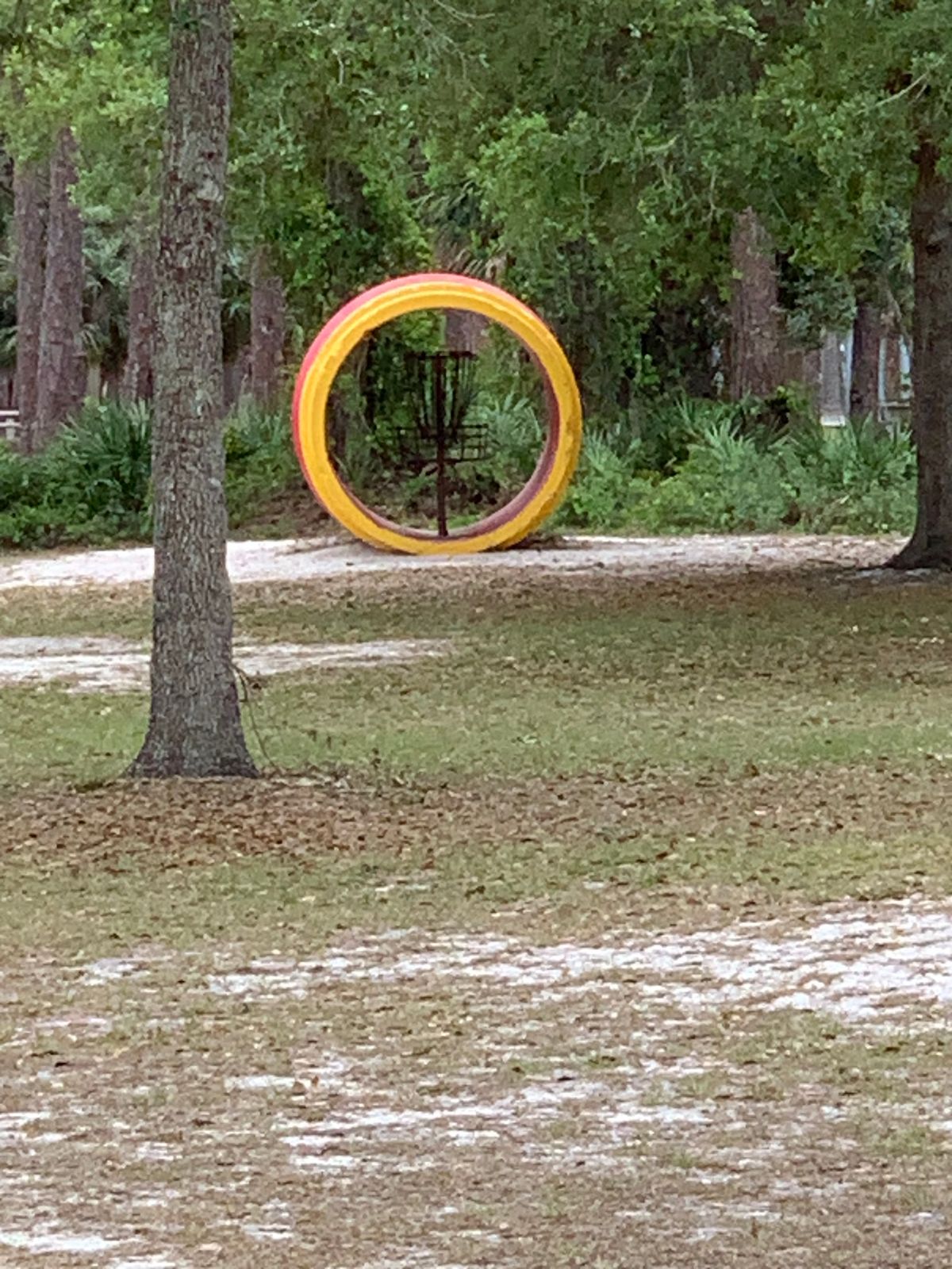 Aim here, it is straight. If only I could actually throw straight!