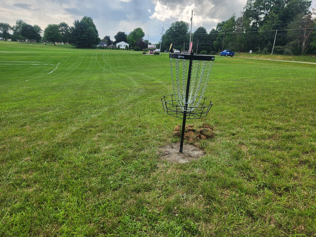 Hole 1 basket Hole 1, 380 feet