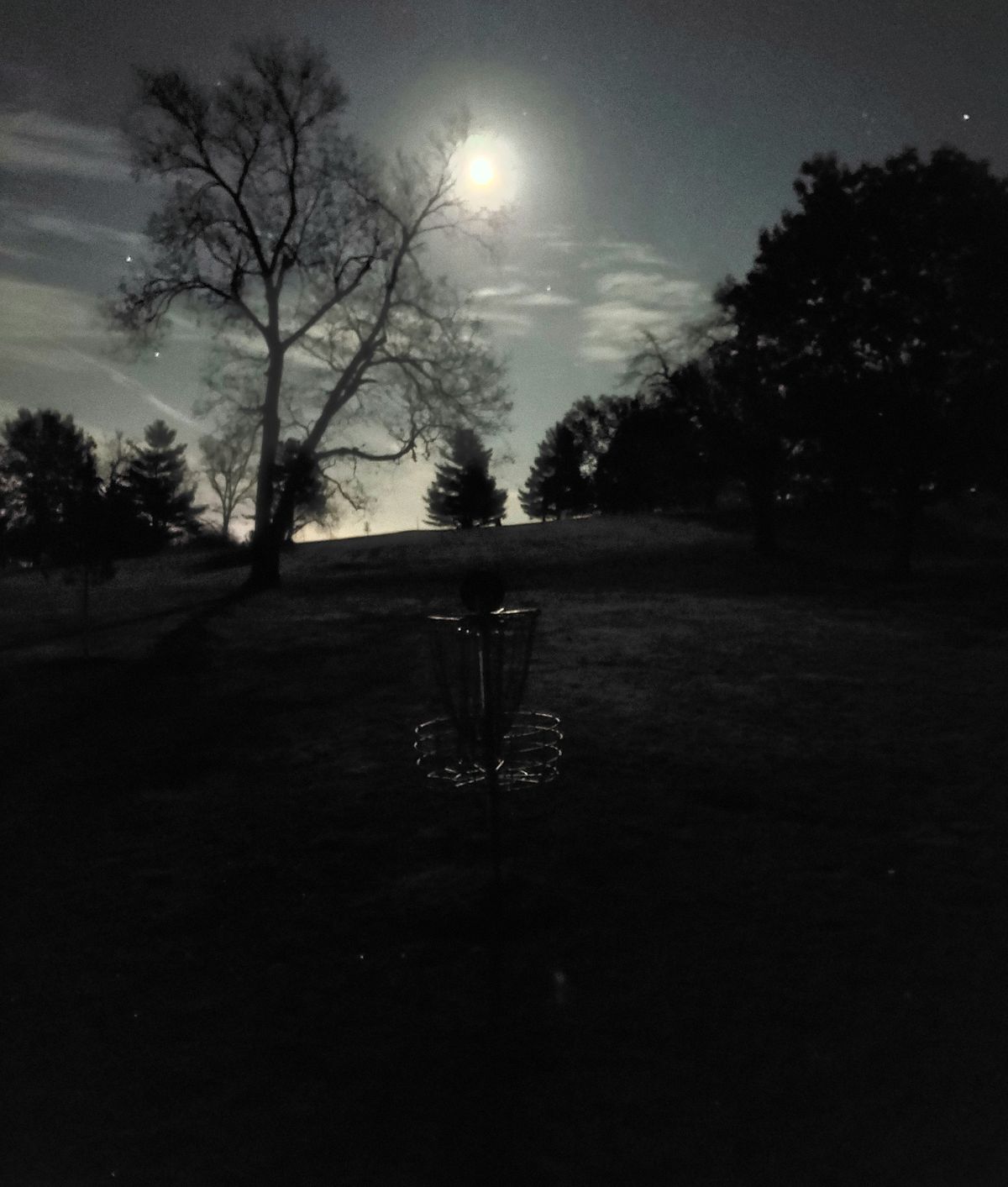 Hole 9 at night.