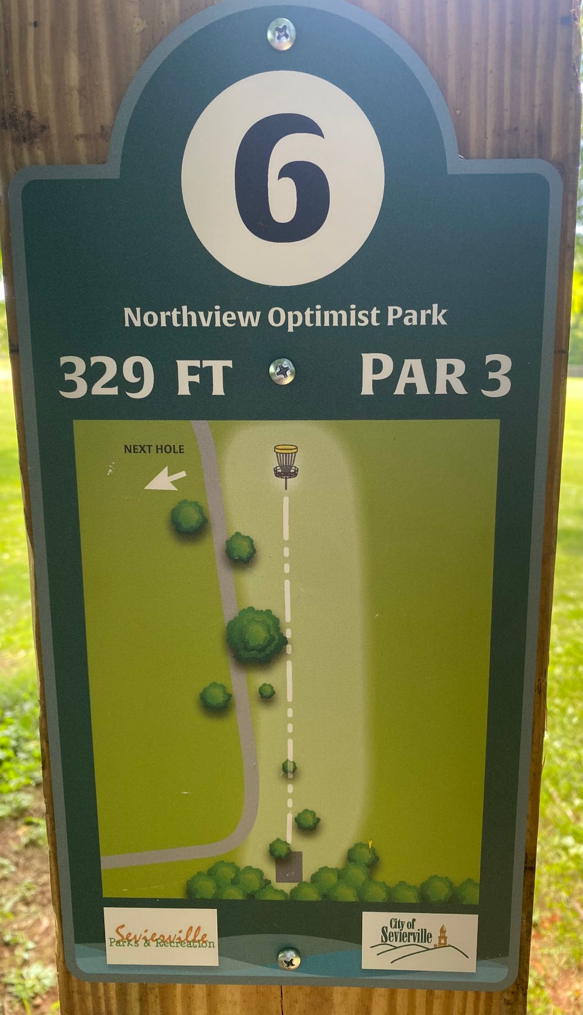 Hole #6 Tee Sign
