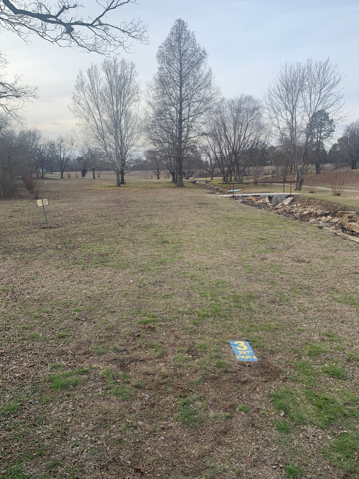 Hole #3 tee marker.