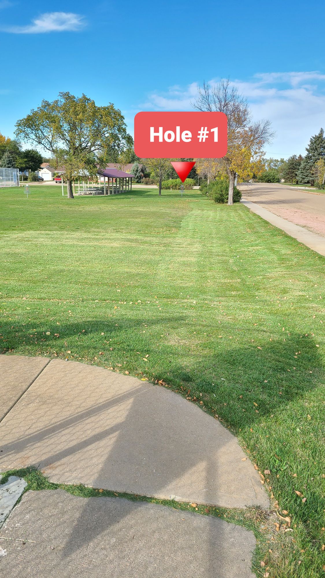 Hole 1 tees off on the east side of the pool.