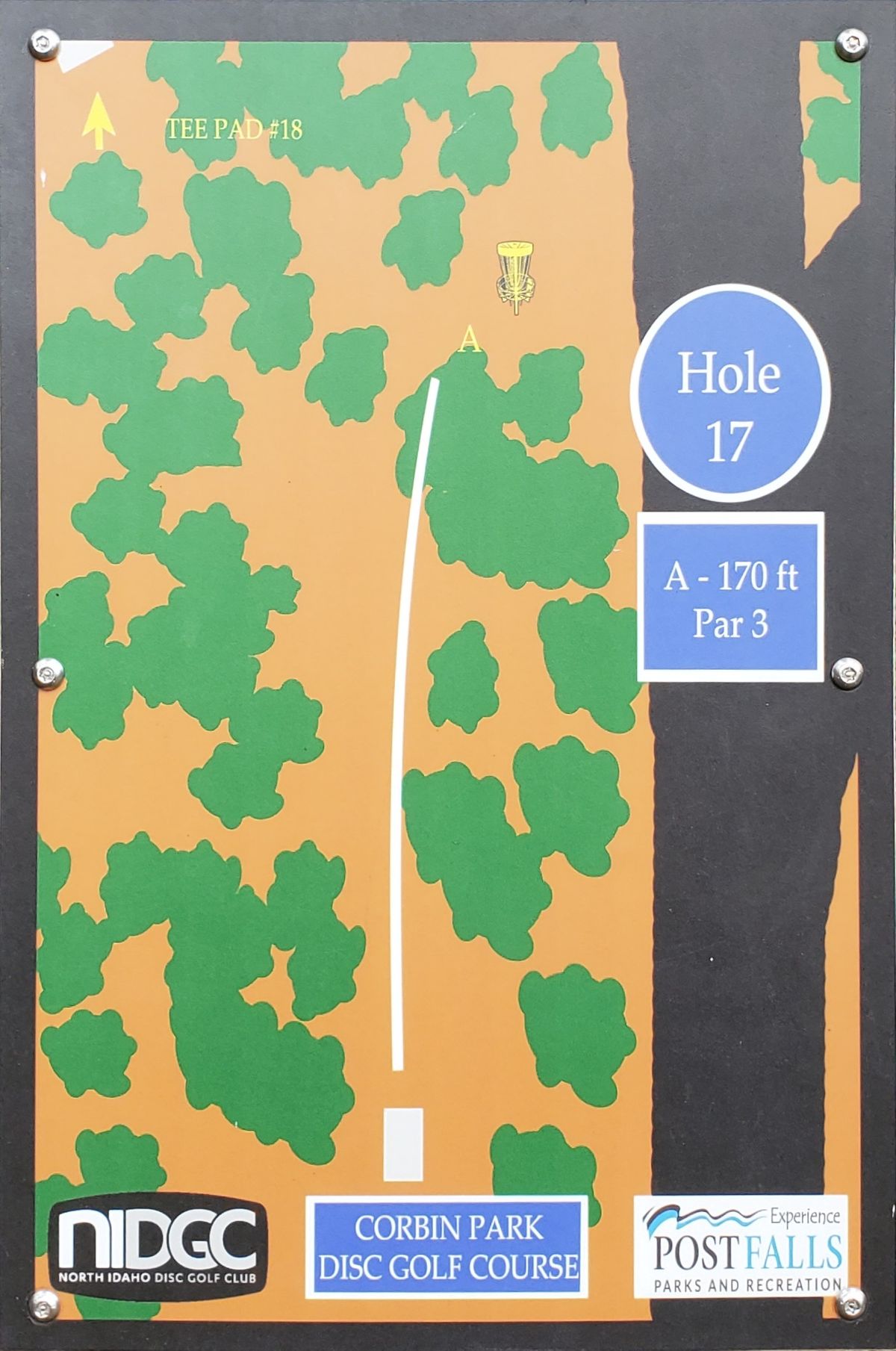 Tee sign hole 17