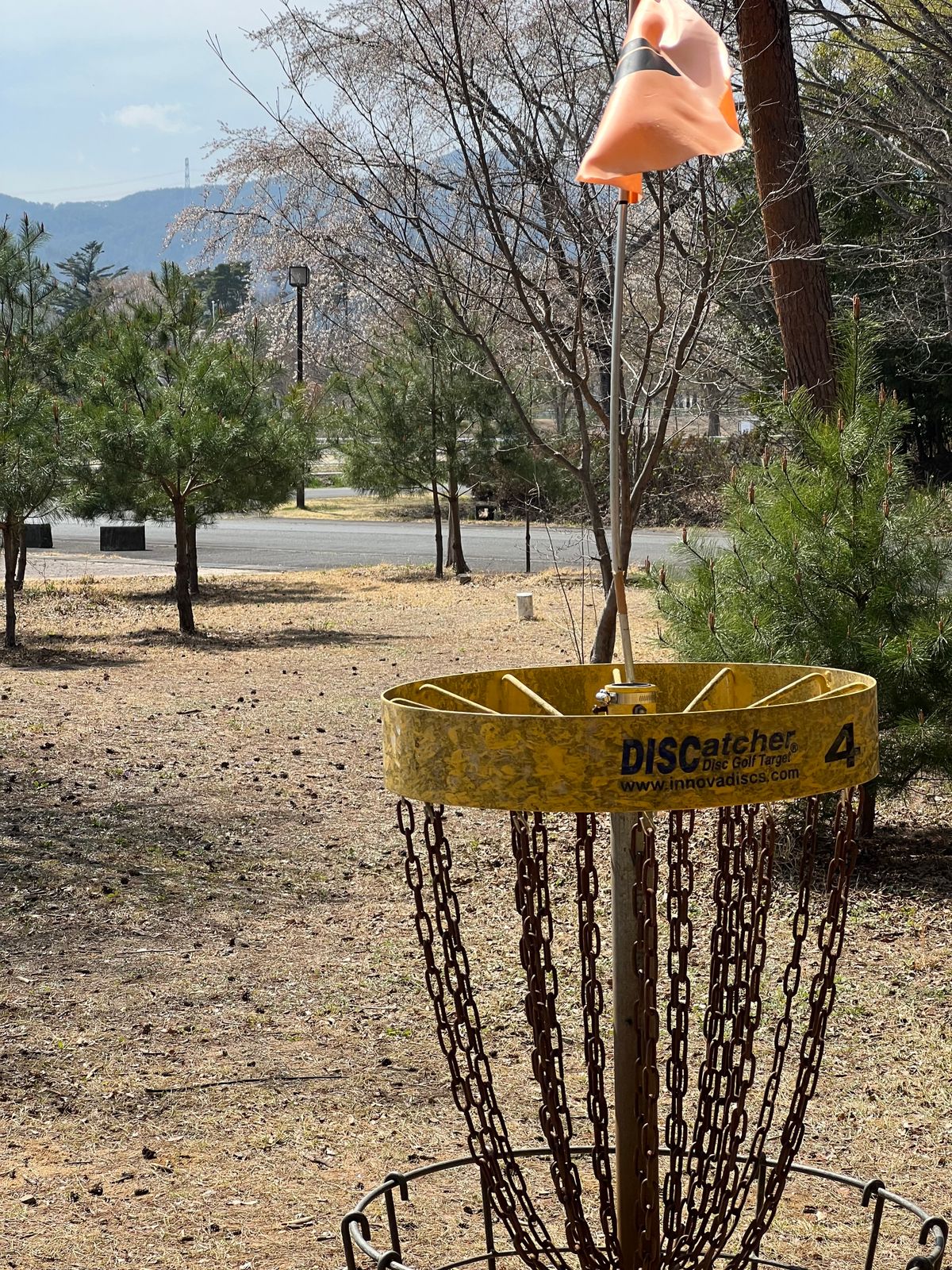 To get to holes 5-9 turn right at the light pole to go up a small staircase.