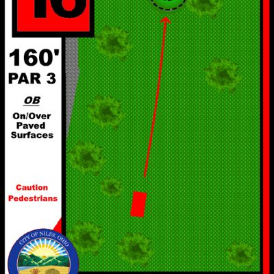 Hole 16 Red Tee Sign