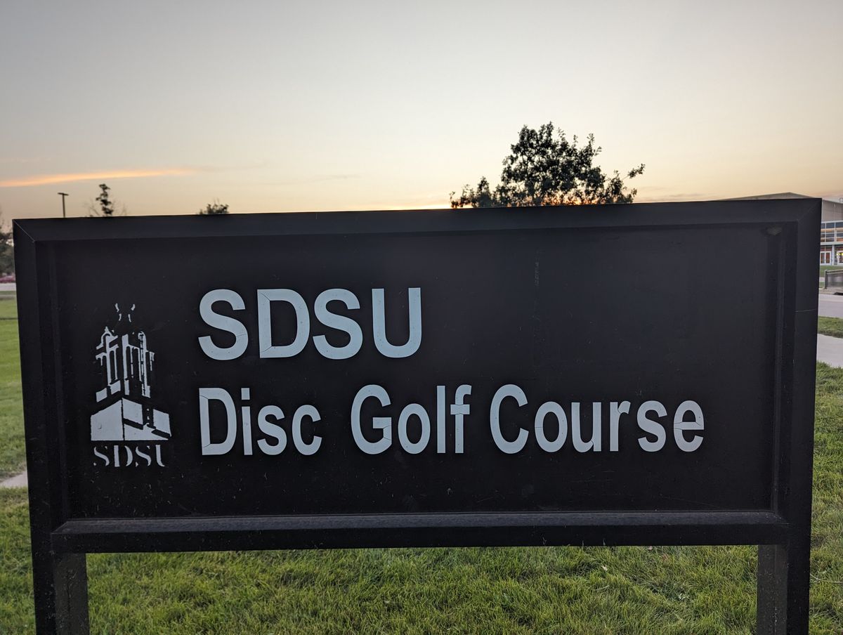 Course sign by hole 1