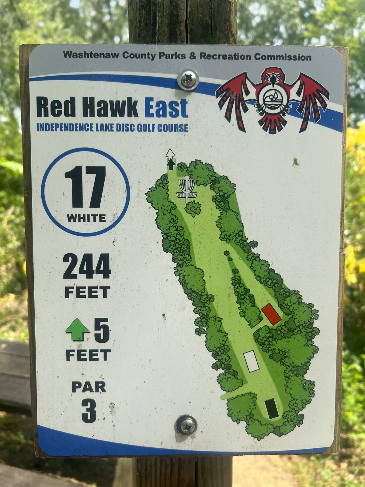 Hole 17 (White) - Hole Sign