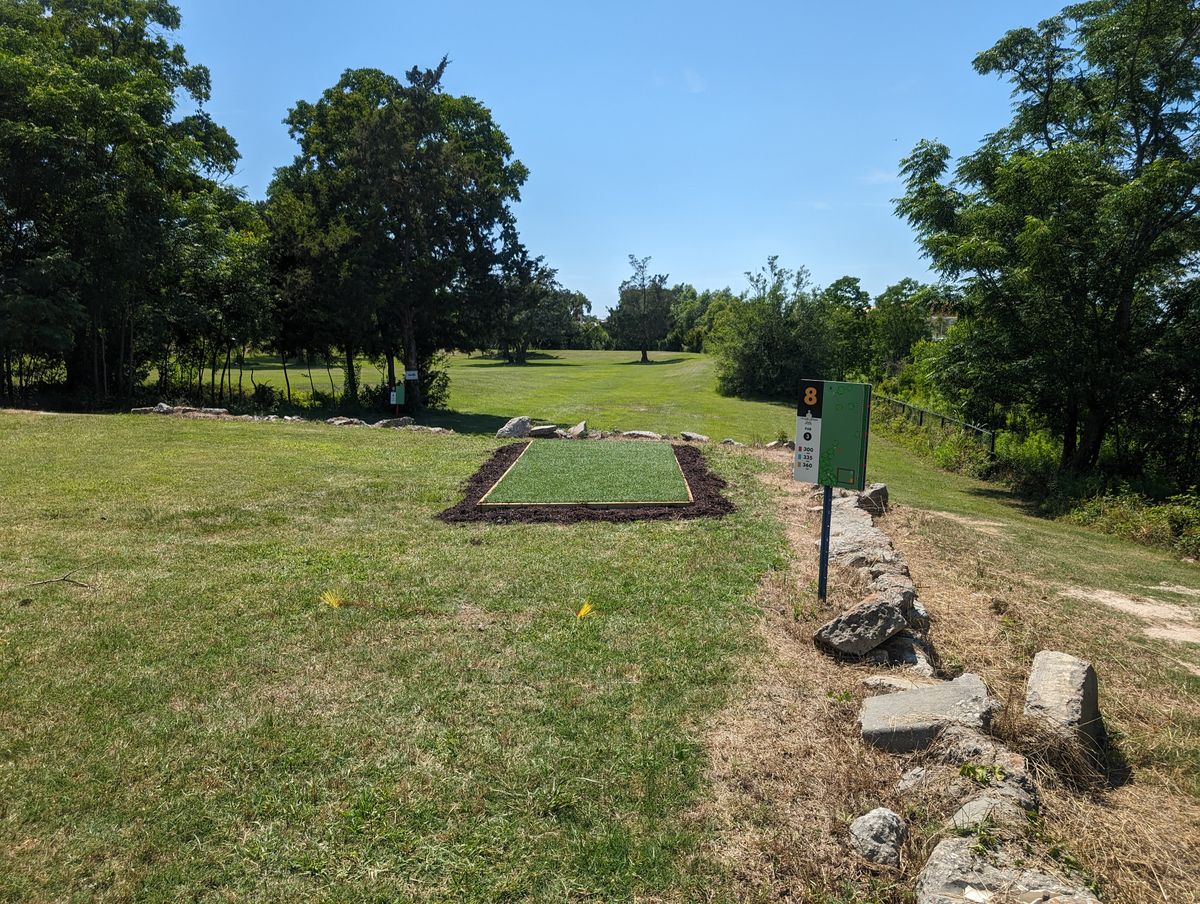 New tee pad hole 8 blue