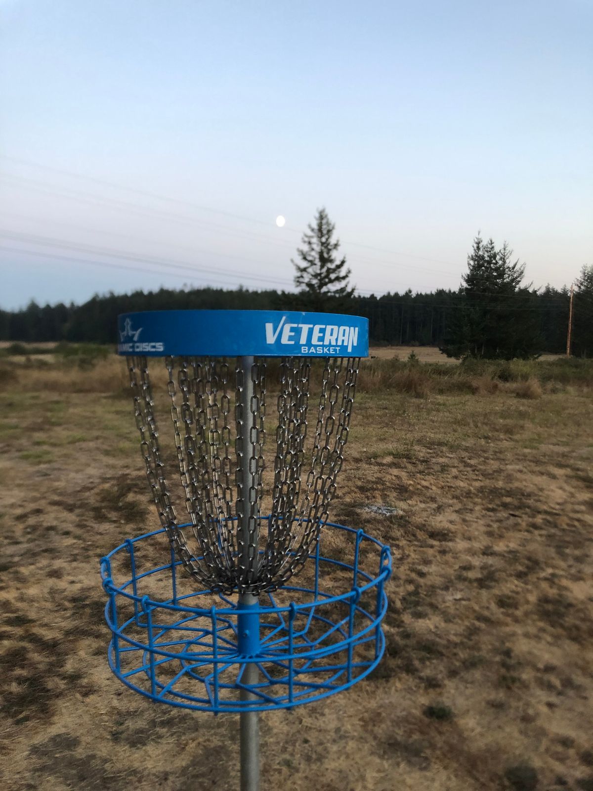 Hole 17 with moon in background