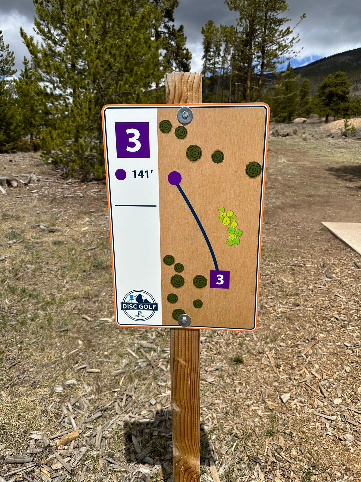 Hole 3 Tee Sign