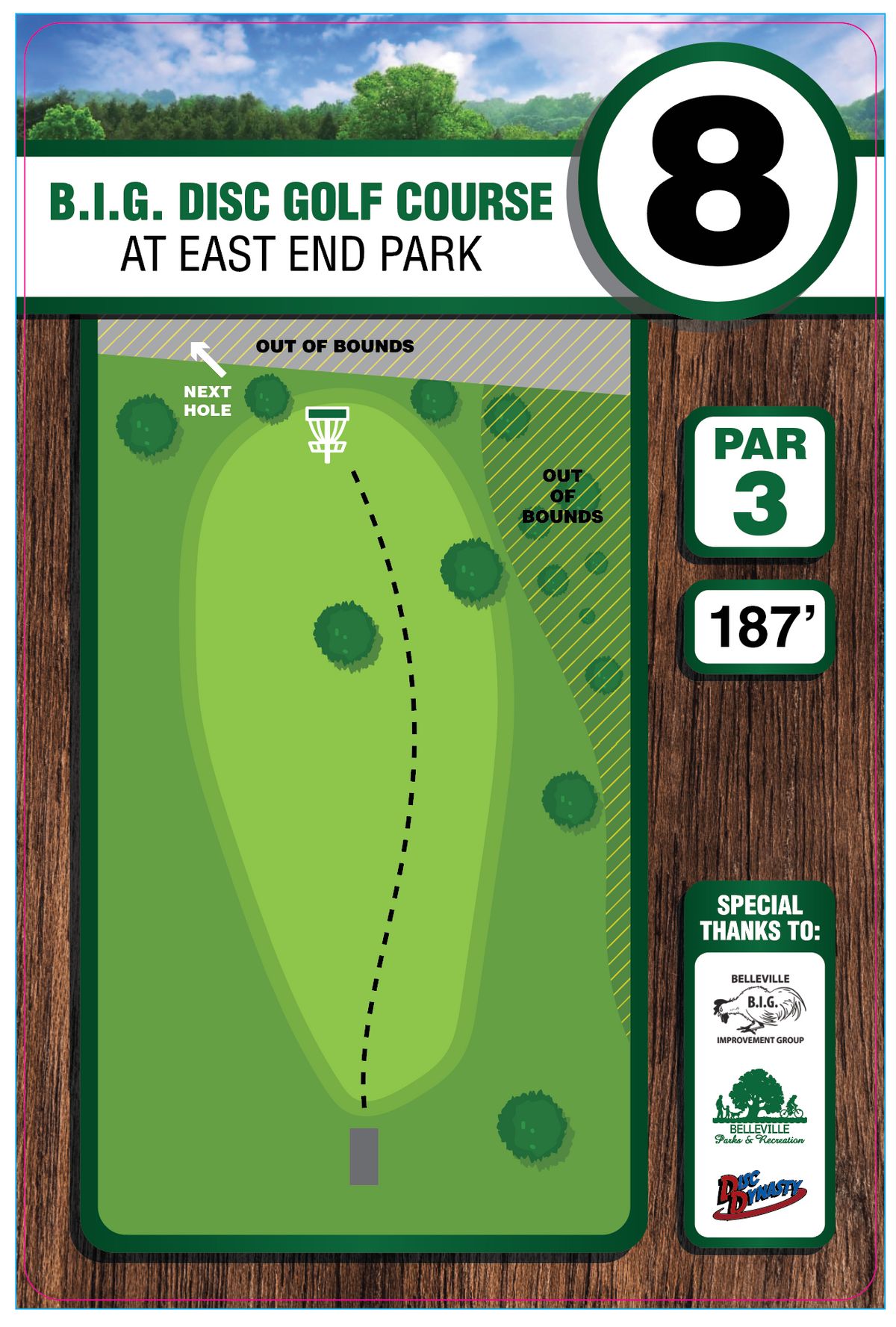 Hole 8 Sign