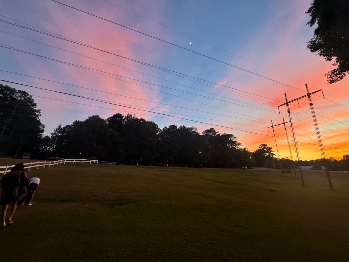 Nice sunset to end a summer night on Hole 17