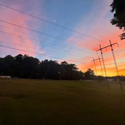 Nice sunset to end a summer night on Hole 17