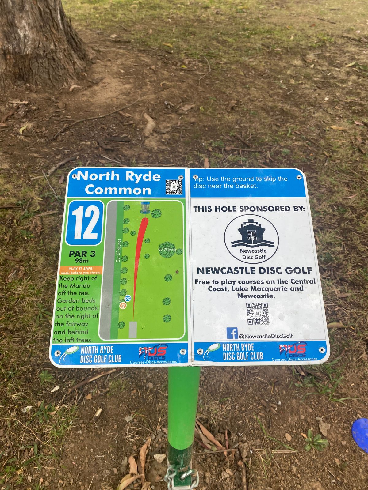 Hole 12 Tee Sign