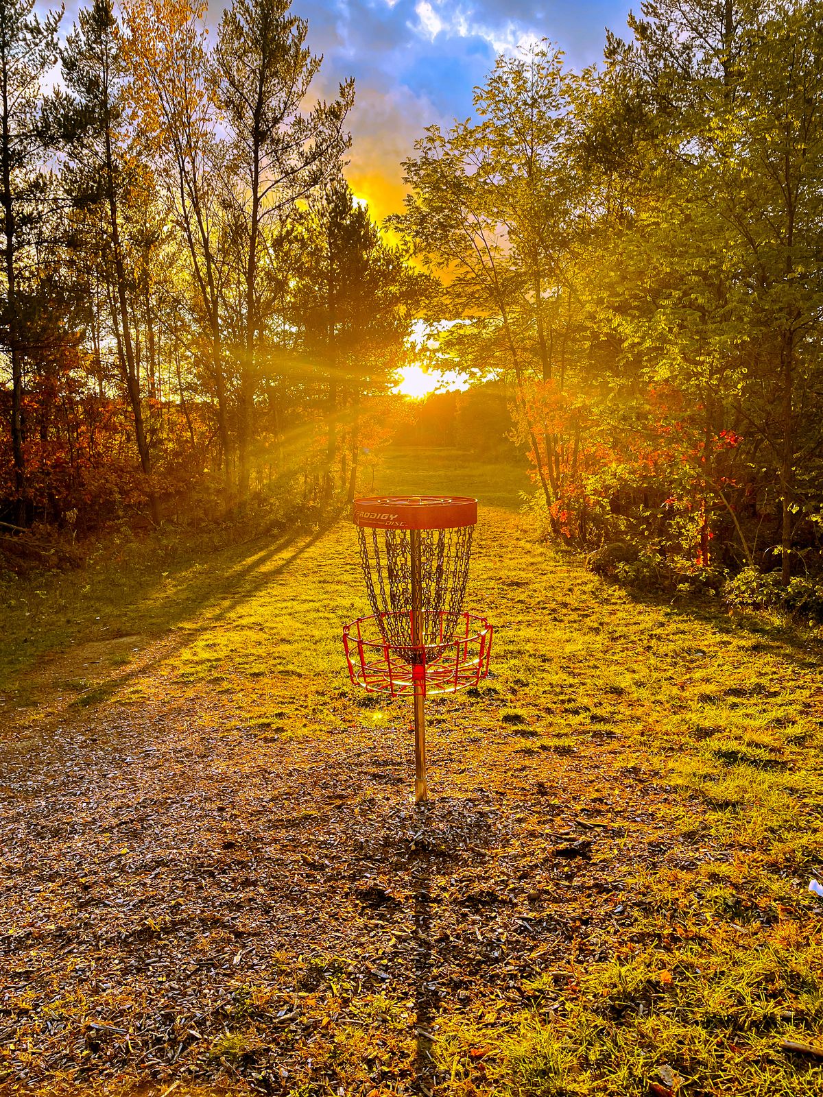 Hole 13 basket looking back @ Tpad