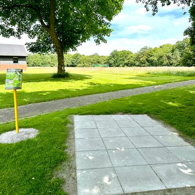 New layout at hole 3 - the longest (147 meters) and only par 4 hole of the course