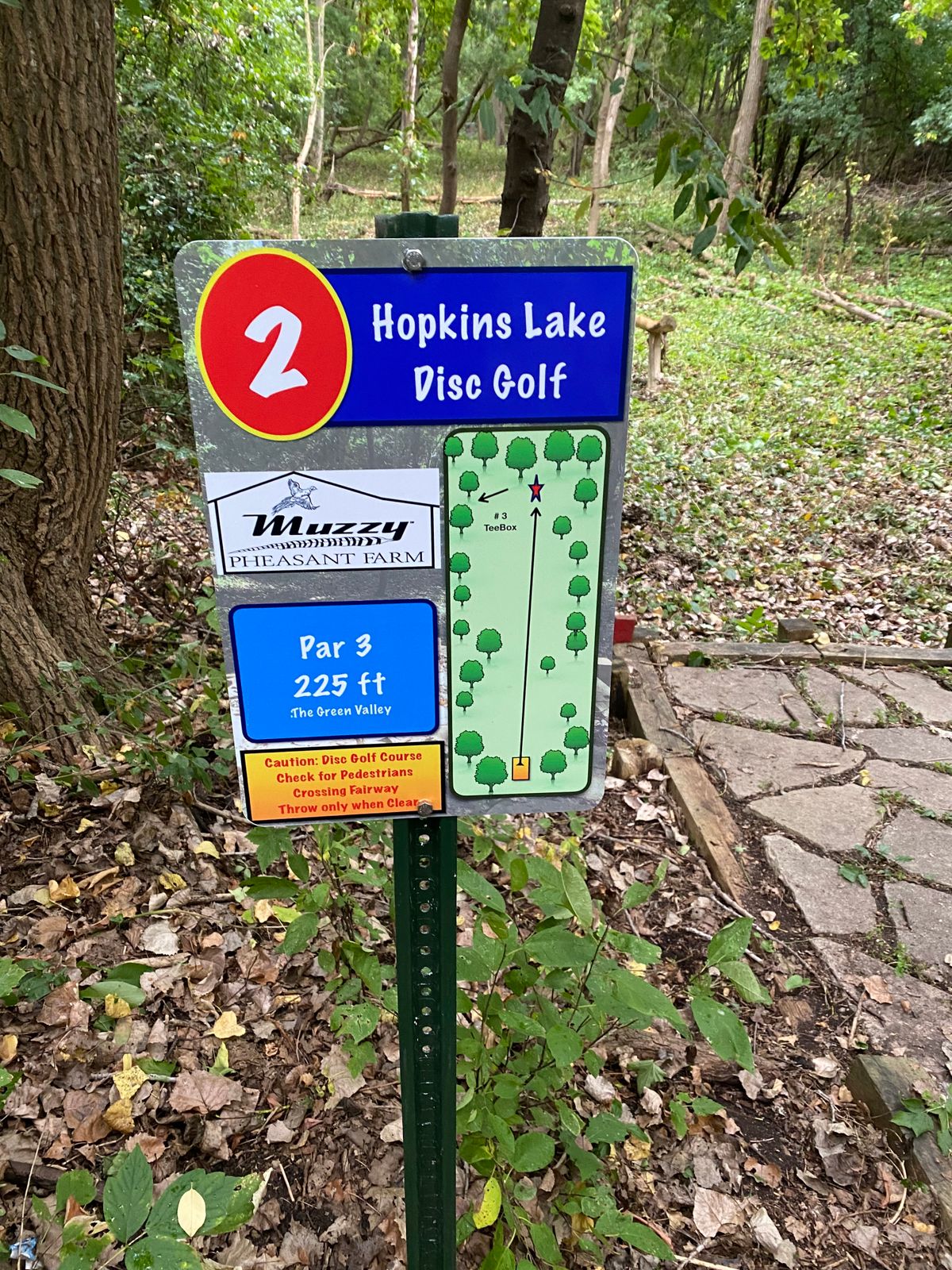 Hole 2 Tee Sign.