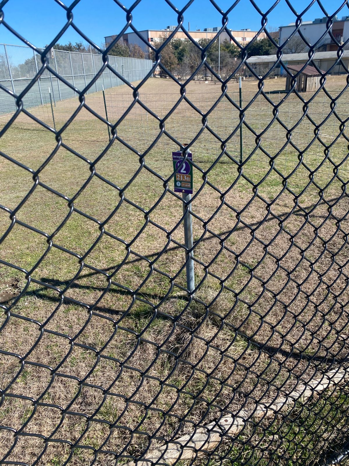 Hole 2 on other side of fence.