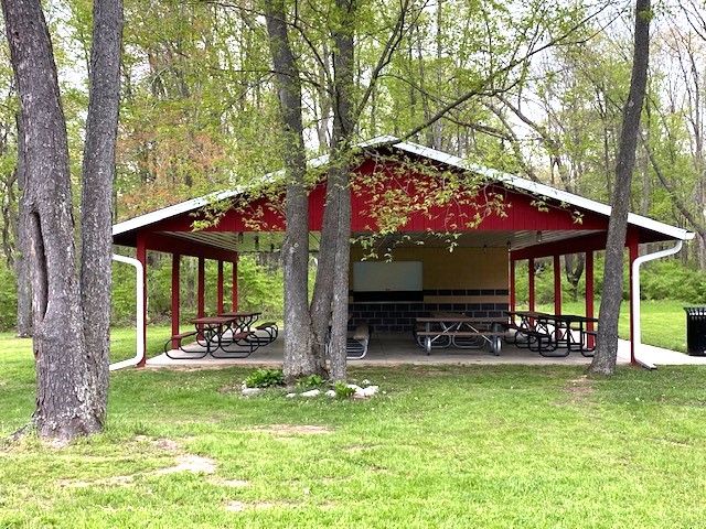 Pavilion #1 with public bathrooms and a kitchen available to rent