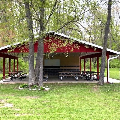 Pavilion #1 with public bathrooms and a kitchen available to rent