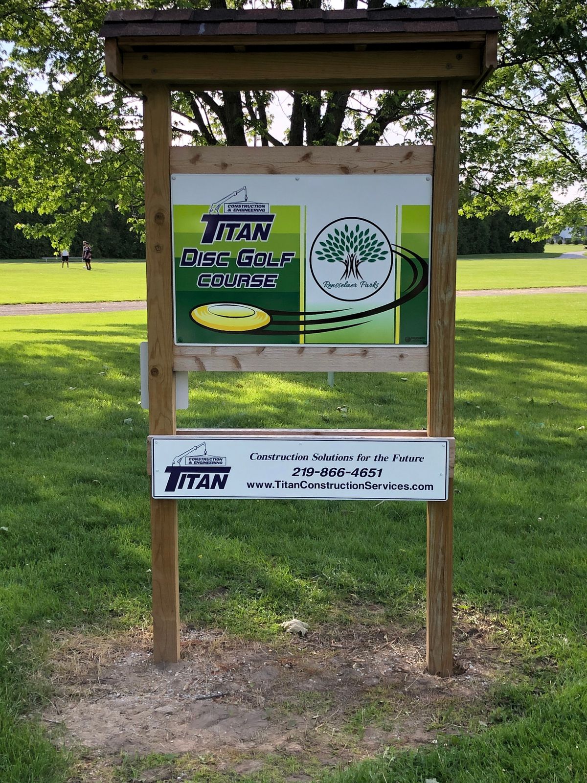 Course sign as seen from Bunkum Road