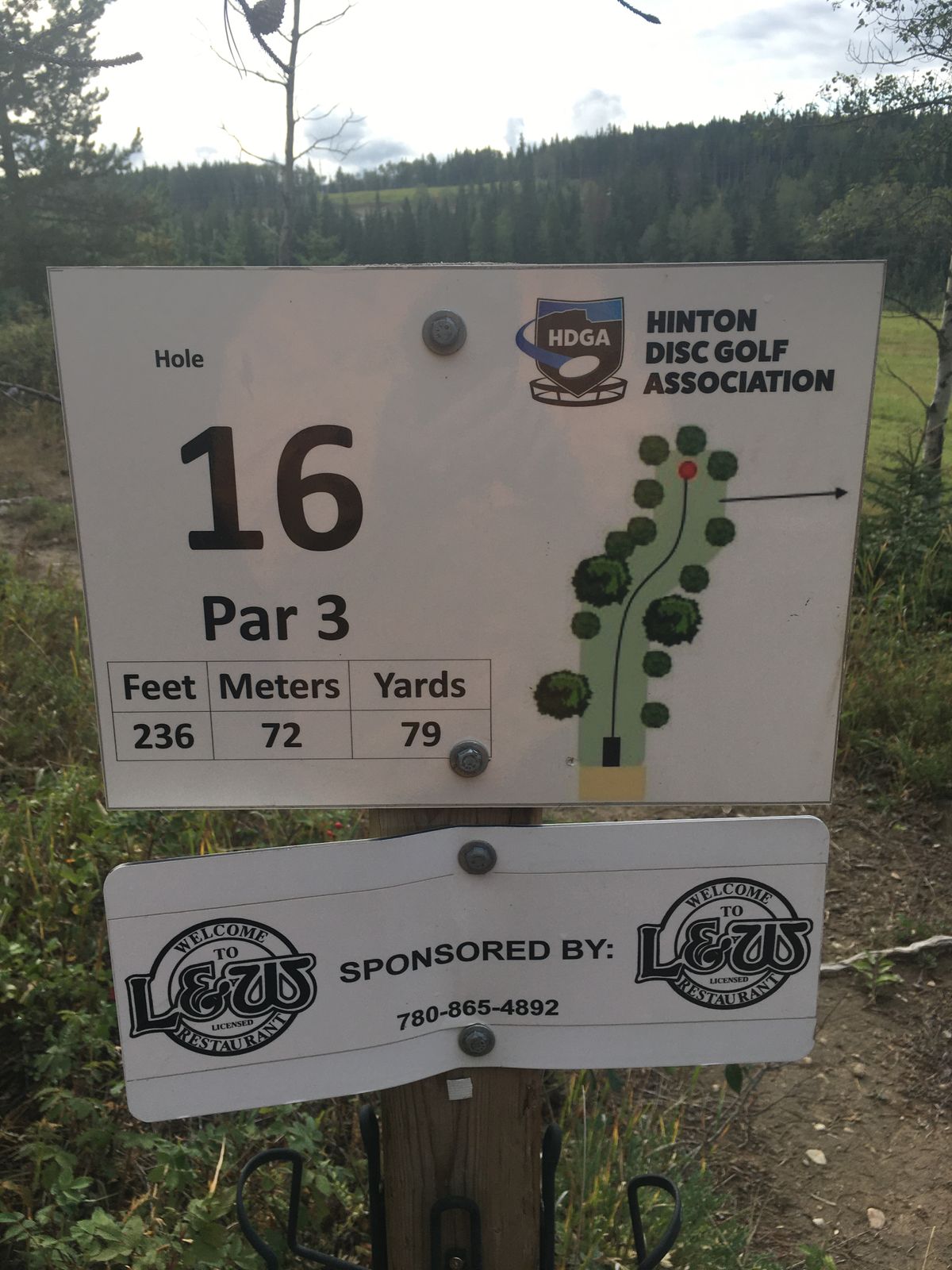 Hole sign #16.🇨🇦👍🇨🇦👍🇨🇦