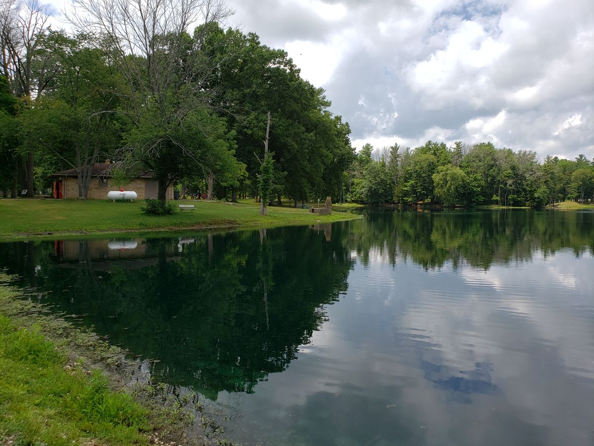 View of #7 Tees from lake path.