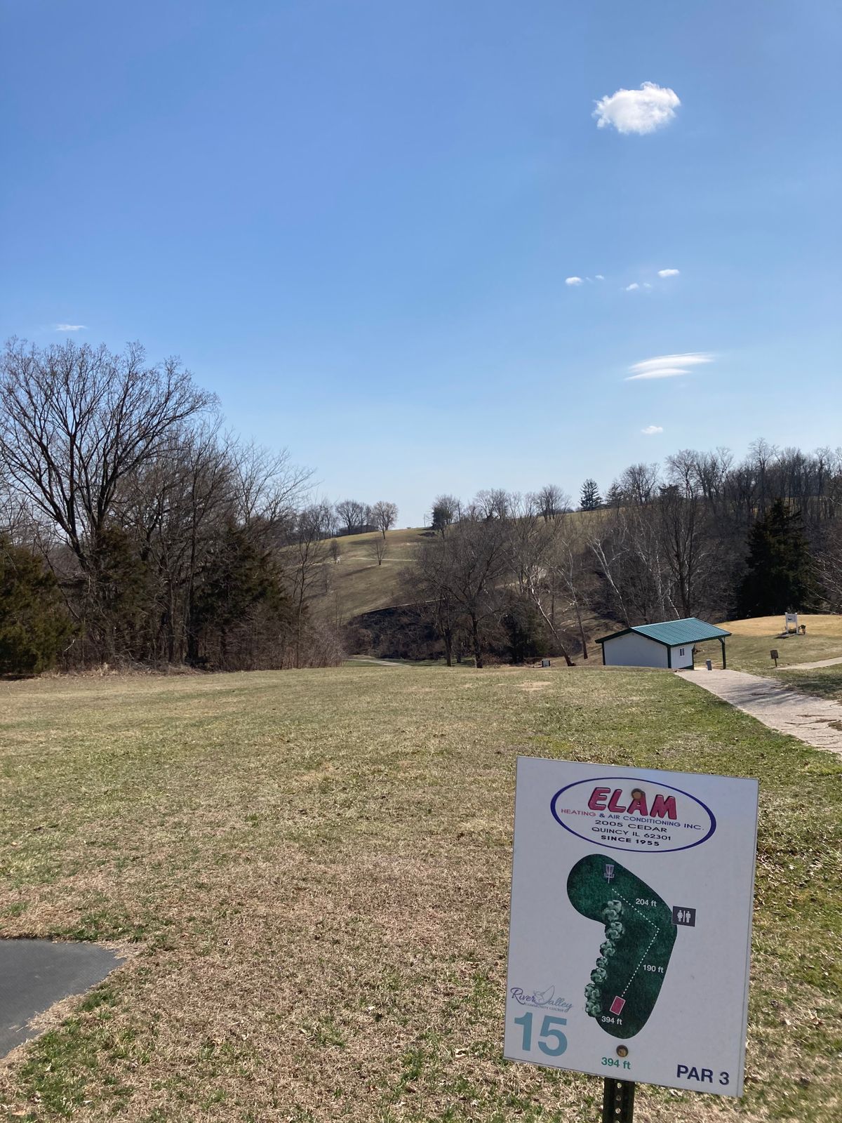 Tons of elevation changes, throwing way downhill on this super long par 3