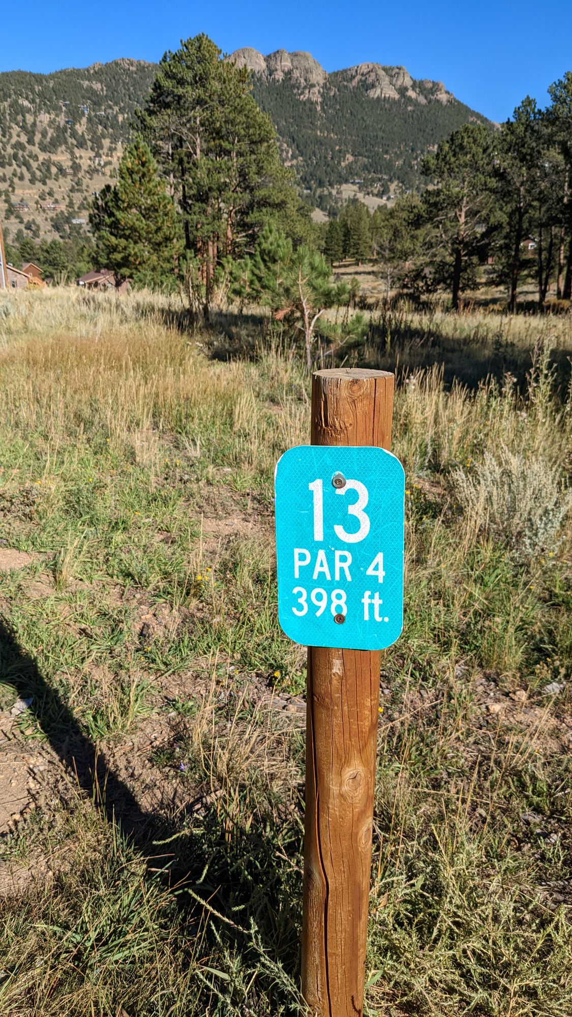 Hole 13 sign