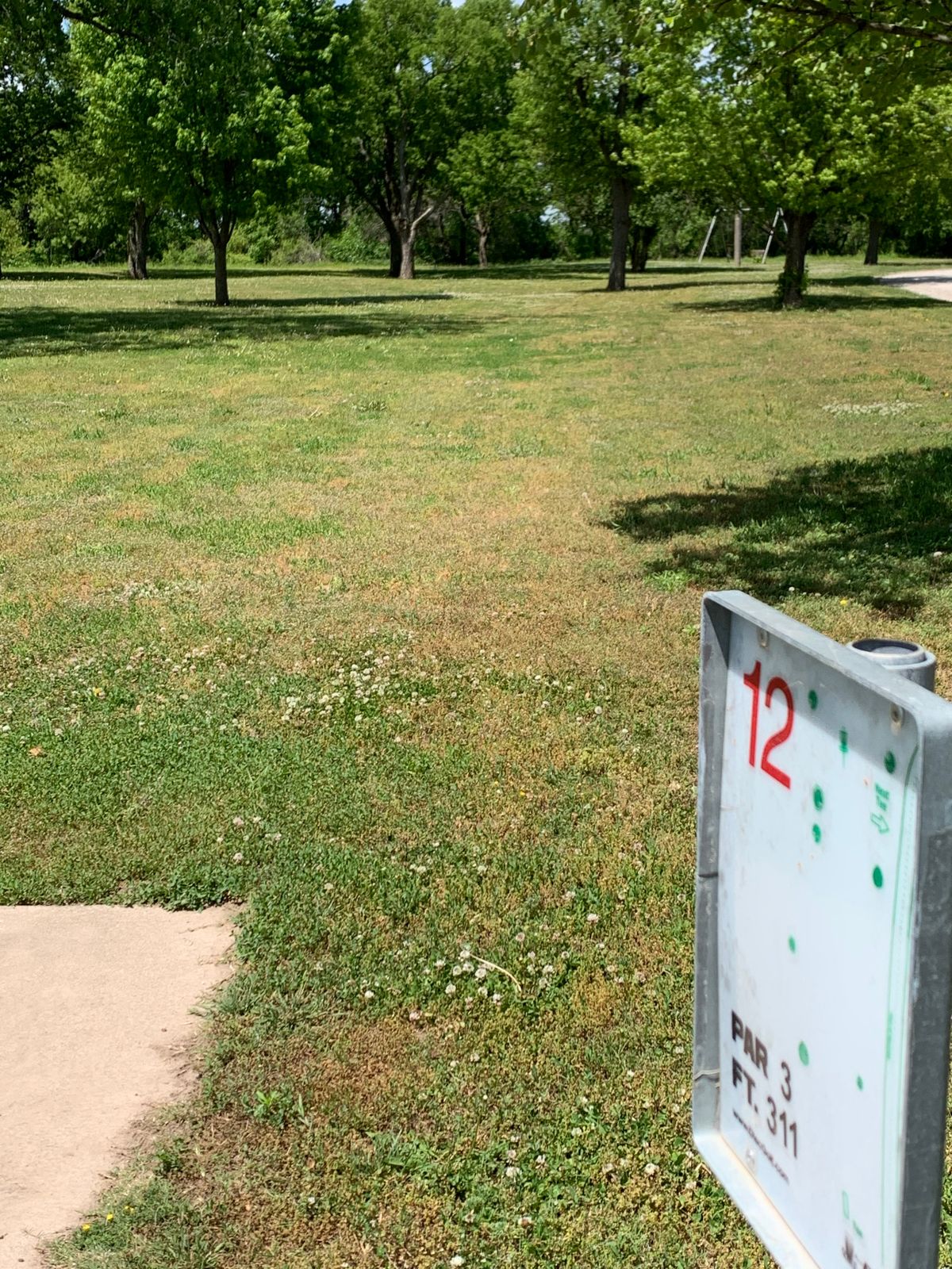 12 fairway from tee pad.