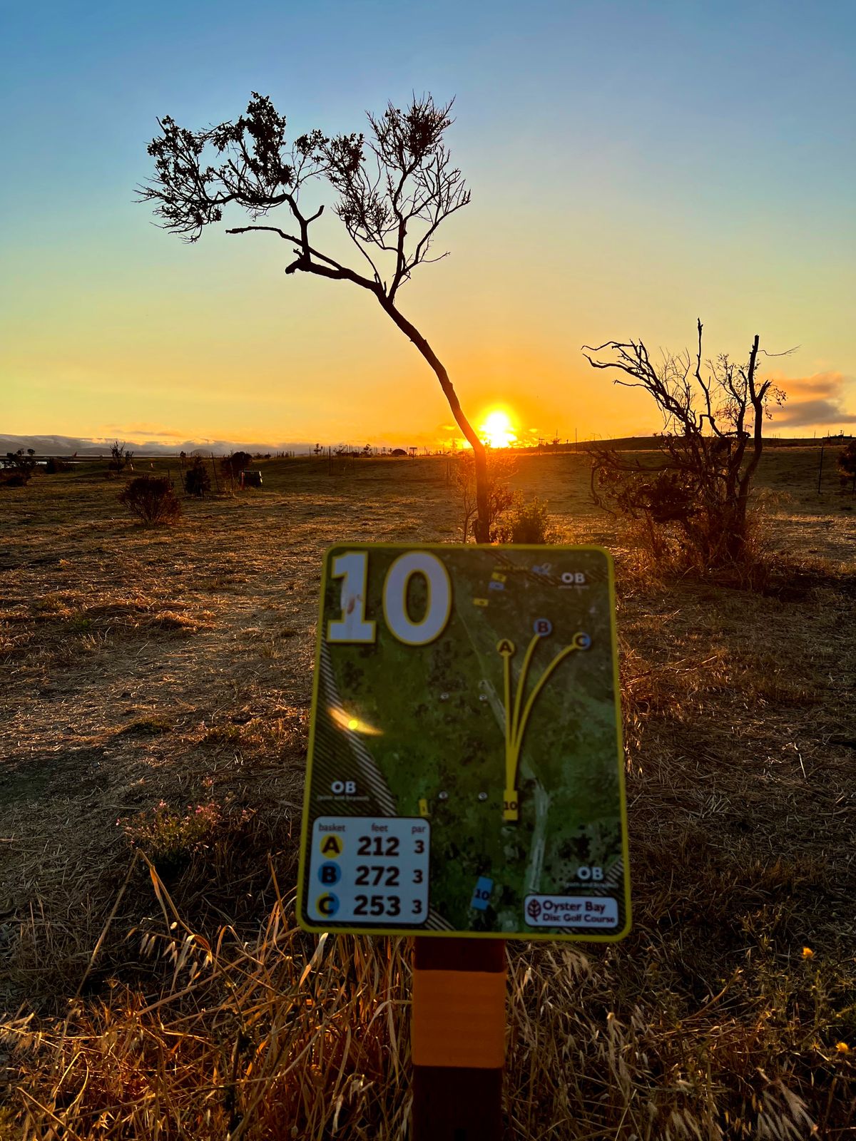 Sunsets from tee pad 10 are beautiful.