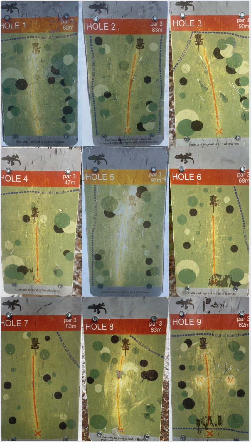 Front 9 Tee Signs